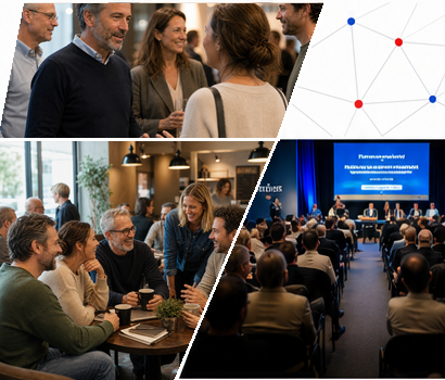 Natürliche Unternehmergespräche und Event-Impressionen